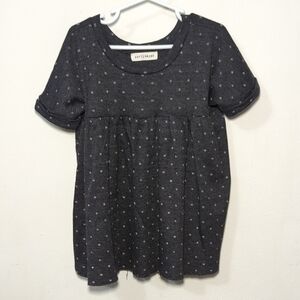 Carlymegan Black + White Polka Dot Dress Cotton Lycra Girls Size 3T